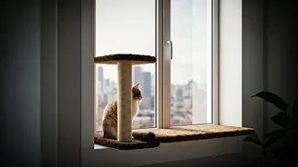 Install Window-Mounted Sisal Sun Perches For High-Rise Cats