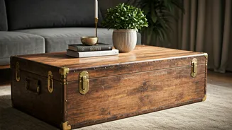 Turn Discarded Vintage Storage Trunks Into Chic Aesthetic Coffee Tables