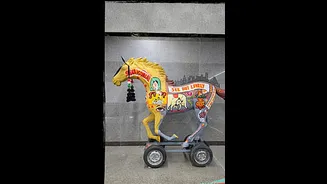 Mumbai's Metro Stations Glow With Kala Ghoda's Iconic Horse Installations — See Pictures