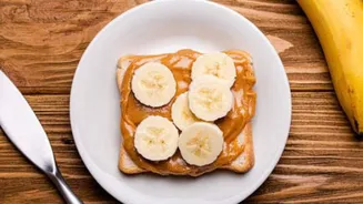 Try this tasty peanut butter and banana snack