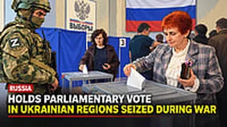 Russia holds polls in claimed Ukrainian regions