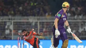 KKR vs SRH: Cameron Green Run-Out After Horrible Mix-Up, Raghuvanshi Involved in Double Miscommunication