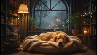 A Familiar Indoor Retreat Can Make Monsoon Nights Easier For Pets