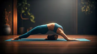 Counteract Hunched Laptop Posture Using Gentle Bridge Yoga Pose Daily