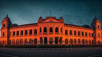 Bengal's Iconic Buildings Light Up in Saffron to Celebrate New BJP Government
