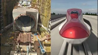 Lowering and assembly begin for Mumbai Ahmedabad bullet train TBMs