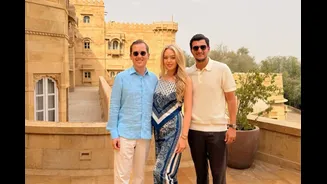 Tiffany Trump Tours Jaisalmer Fort With Husband Michael Boulos And US Envoy Sergio Gor