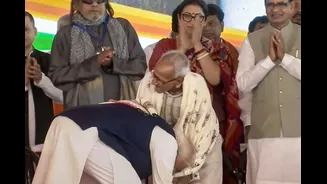 PM Modi Touches Feet Of 98-Year-Old Makhanlal Sarkar In West Bengal. Who Is He?
