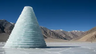 How Young Engineers In Ladakh Are Refining Ice-Stupa Designs To Resist Warming Winters