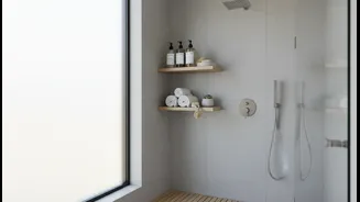 A Shower Corner Can Feel More Restful With Better Organisation