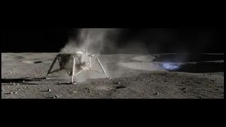 The Role Of Methane Exhaust Migration Across The Airless Moon In Moon-Lander Exhaust And Lunar Ice