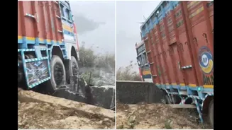 Unbarricaded Pit, No Reflectors: Video Of Earlier Truck Accident At Noida Sector 150 Emerges