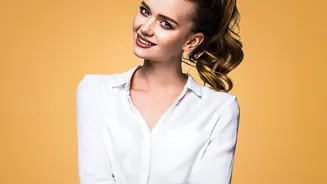 Five Ponytail Styles from Sleek High to Soft and Curly using Braids or Volume