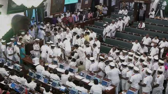 DMK MLAs removed from Assembly amid ruckus over Vijay's remarks