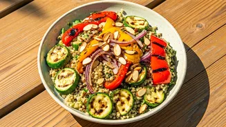 Summer Veggie Quinoa Salad: A Nutty Grain Delight with Grilled Goodness