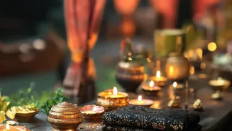 Sustainable Festive Decor Ideas Focus On LED Copper Strings And Classic Brass Diyas