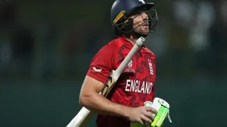 Jos Buttler continues to have a poor WT20, dismissed for a duck against New Zealand