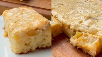 Bolo invertido de maçã com massa de iogurte