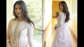 Sonam Bajwa Channels Modern Grace In A Blush-Toned Anarkali At Border 2 Event