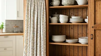 Charming China Cabinet Curtains: A Practical & Stylish Kitchen Trend