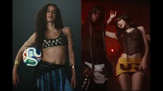 Música da Copa de Anitta e Lisa tem clipe com Labubu gigante e gera memes