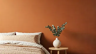 Earthy Terracotta Paint Tones Redefine Modern Urban Bedroom Design Themes