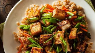 Simple Plant Based Meal Prep Combining Tofu Edamame Lentils And Pumpkin Seeds