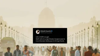 Can You Survive NCR? 'Delhi Mein Lungs, Gurgaon Mein Liver, Noida Mein Dimaag Kharab' — Viral Post Nails It