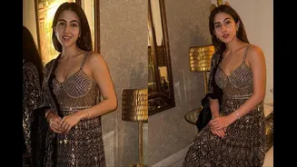 Sara Ali Khan shines in Diwali outfit.