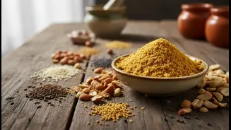 Use Toasted Besan, Crushed Peanuts Or Seeds For Easy Textural Lift