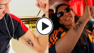 WATCH: Mandhana and Harmanpreet show off their new tattoo of World Cup trophy; touchdown in New Delhi to meet Indian PM