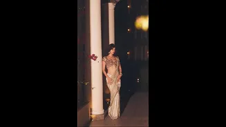 Disha Patani Looks Ravishing In Jewel-Dripping Gold & White Saree: See Photos