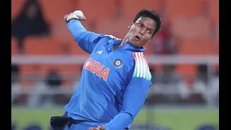 Deepti Sharma matches Jhulan Goswami's all-time record for most women's international wickets