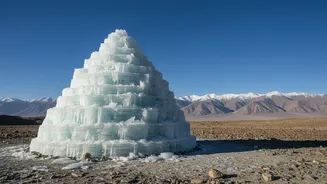 Ladakh Ice Stupas Demonstrate High-Altitude Water Harvesting Potential For Fragile Desert Environments