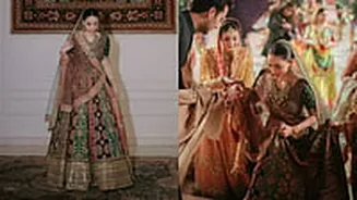 Did Sabyasachi Design An Outfit Of This Pakistani Bride? Ex-Pak PM Nawaz Sharif's Granddaughter-In-Law Stuns In Lehenga By Indian Designer At Weddi...