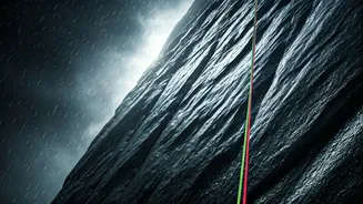Rain Turns Rock Climbing Into Extreme Adventure