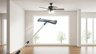 Reach New Heights: Effortlessly Clean High Ceiling Fans Without a Ladder!