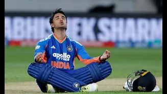 Abhishek Sharma hits 35-ball century