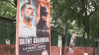 'Real-Life Batman' Rahul Gandhi? Congress HQ Posters Hail LoP As 'Silent Guardian'