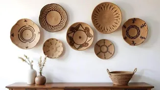 How to decorate your walls with woven baskets