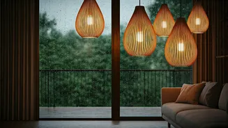 Moisture-Resistant Bamboo Fixtures Light Up Gloomy Monsoon Living Rooms
