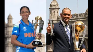 Harmanpreet Kaur recreates MS Dhoni’s iconic picture at Gateway of India with World Cup trophy
