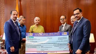 LIC announces ₹12,207.25cr FY26 dividend handed to Nirmala Sitharaman