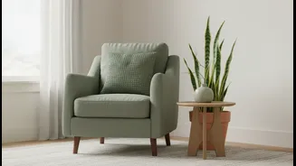 Sage Accents Work Through Plants, Cushions or Painted Details