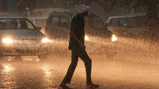 Delhi Weather Today: Morning Showers Lash Parts Of NCR; IMD Warns Of More Rain, Thunderstorms And 50 Kmph Gusts