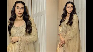 Karisma Kapoor Makes A Case For Effortless Elegance In Ritu Kumar’s Chanderi Suit