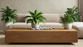Wood, Stone And Plants Bring Organic Comfort