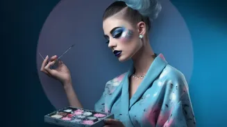 Try diffused lips for festive makeup
