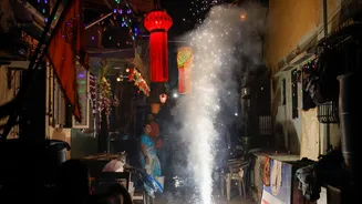 Why are firecrackers used during Diwali?