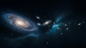 The Space Science Behind NASA's Three-Galaxy-Pairs Image: Sky Neighbours Versus True Distance